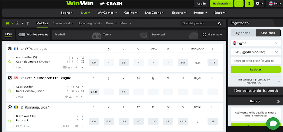 Match vaqtida tikish WinWin Bet